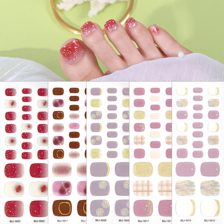 Decorative Press-On Toenail Art