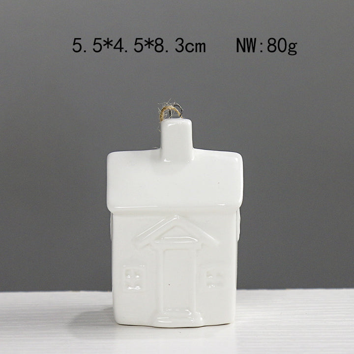 Decorative Ceramic House Figurine Kalsten