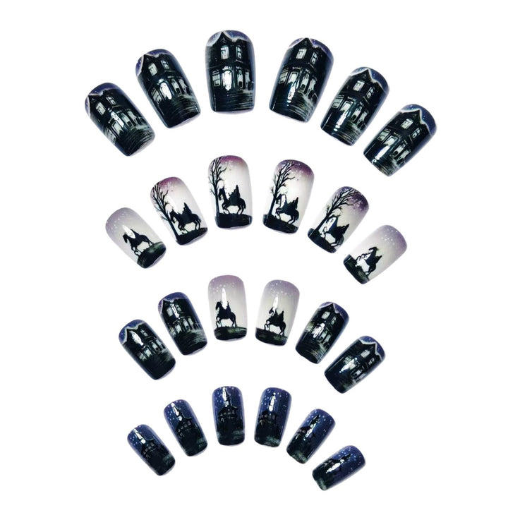 Artificial nails with mysterious winter landscape design Kalsten