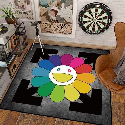 Artistic Flower Shaped Area Rug Kalsten