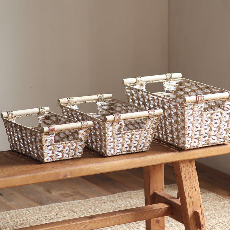 Handcrafted laundry basket made of natural material Kalsten