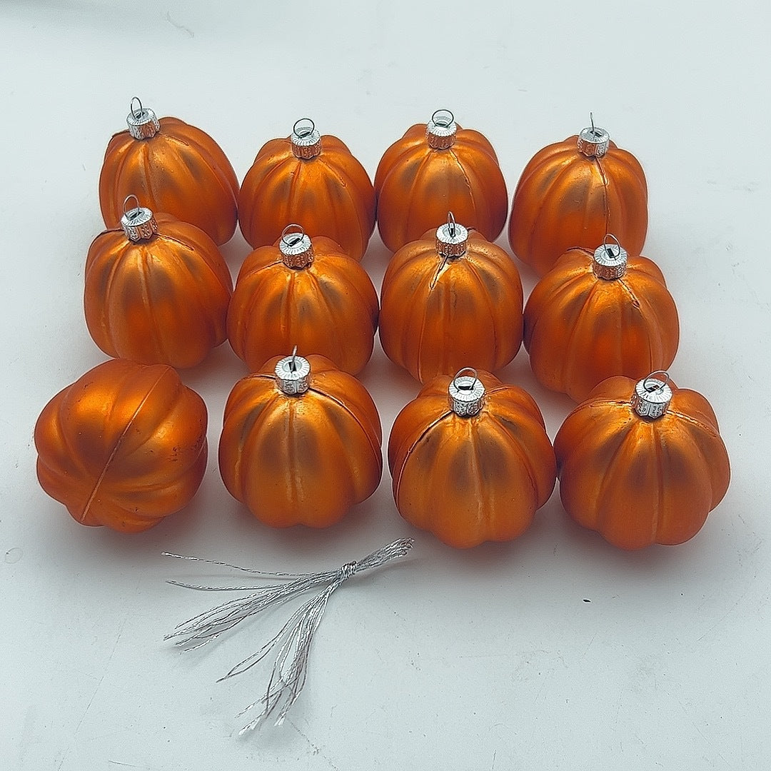 Miniature Pumpkin Pendant Decoration Set made of high-quality plastic with hanger