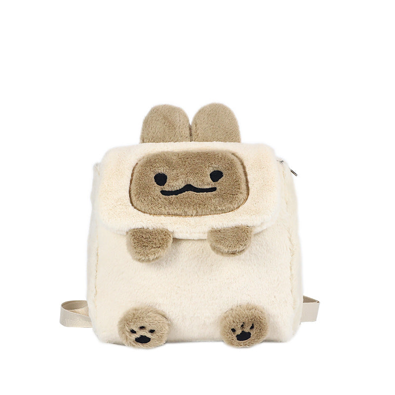 Plush Rabbit-Themed Mini Backpack