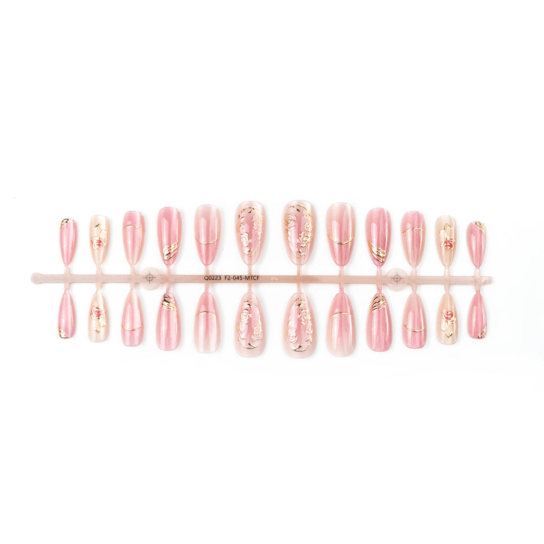 Artistic Floral-Inspired Press-On Nail Art Set Kalsten