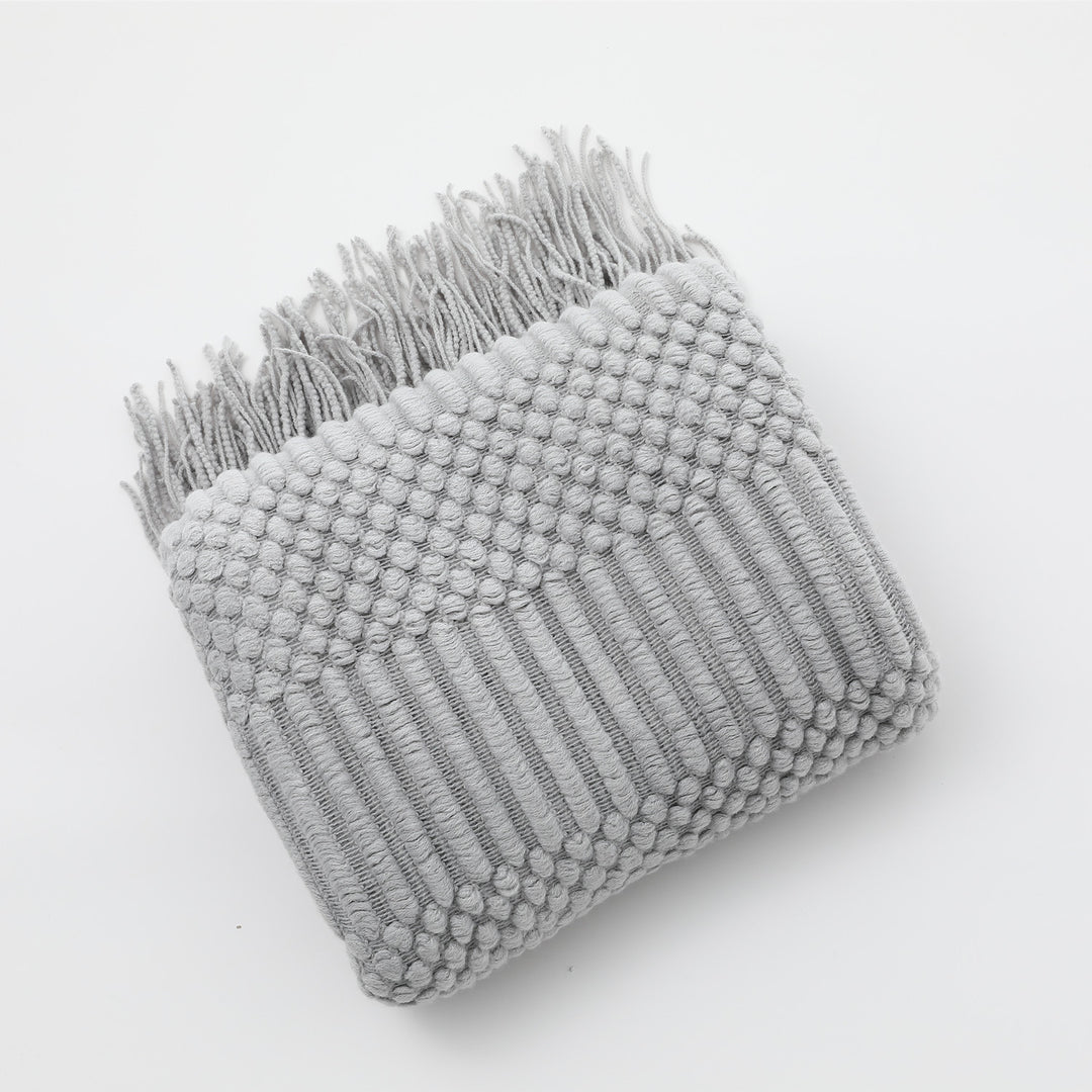 Women's high-quality knitted blanket with textured design Kalsten