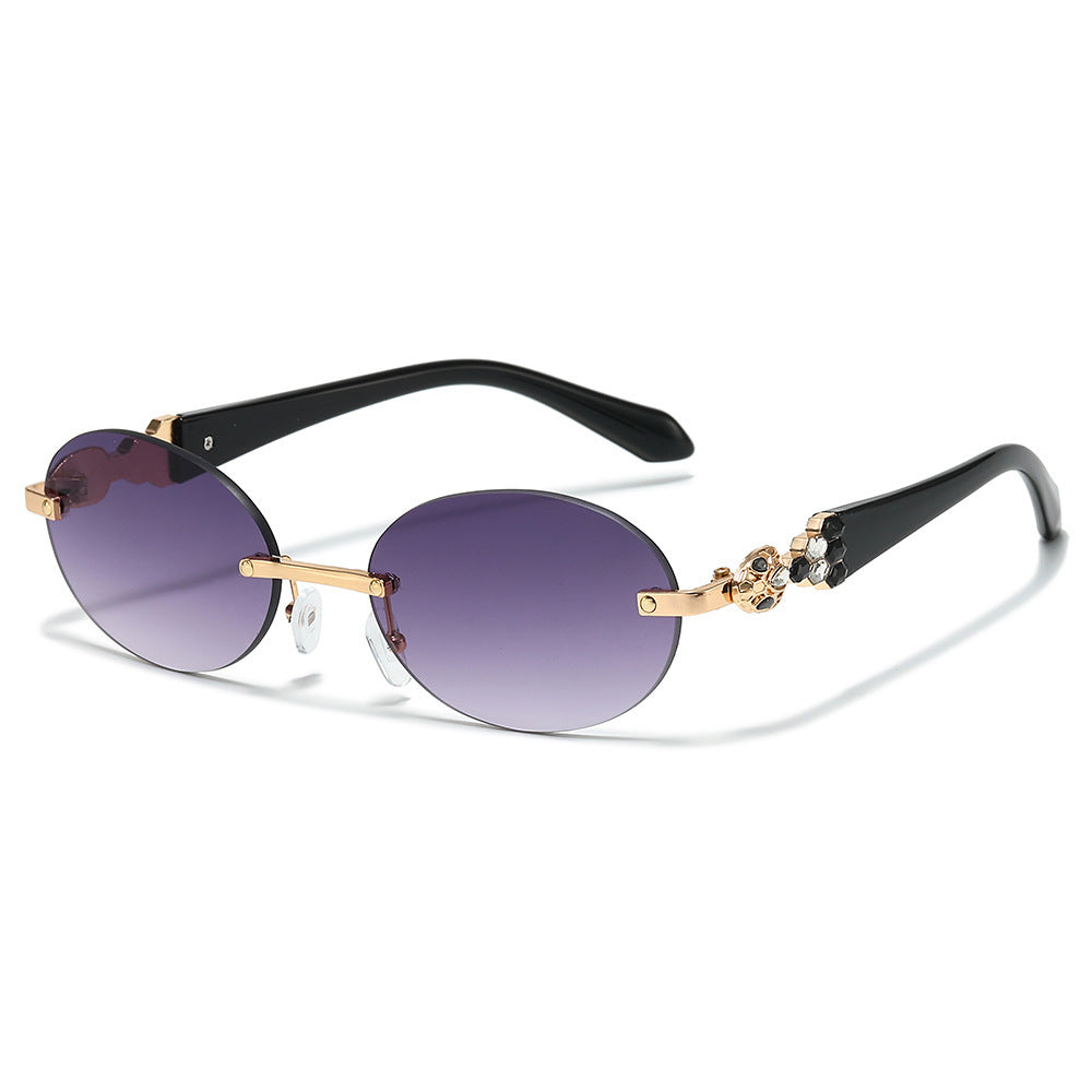 Fashion-Forward Decorative Oval Sunglasses Kalsten