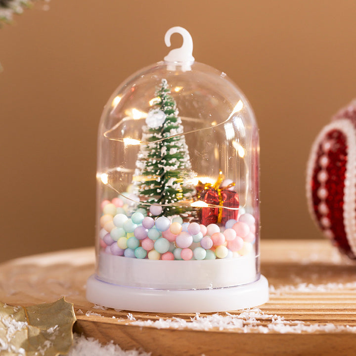 Decorative lantern with Christmas motif