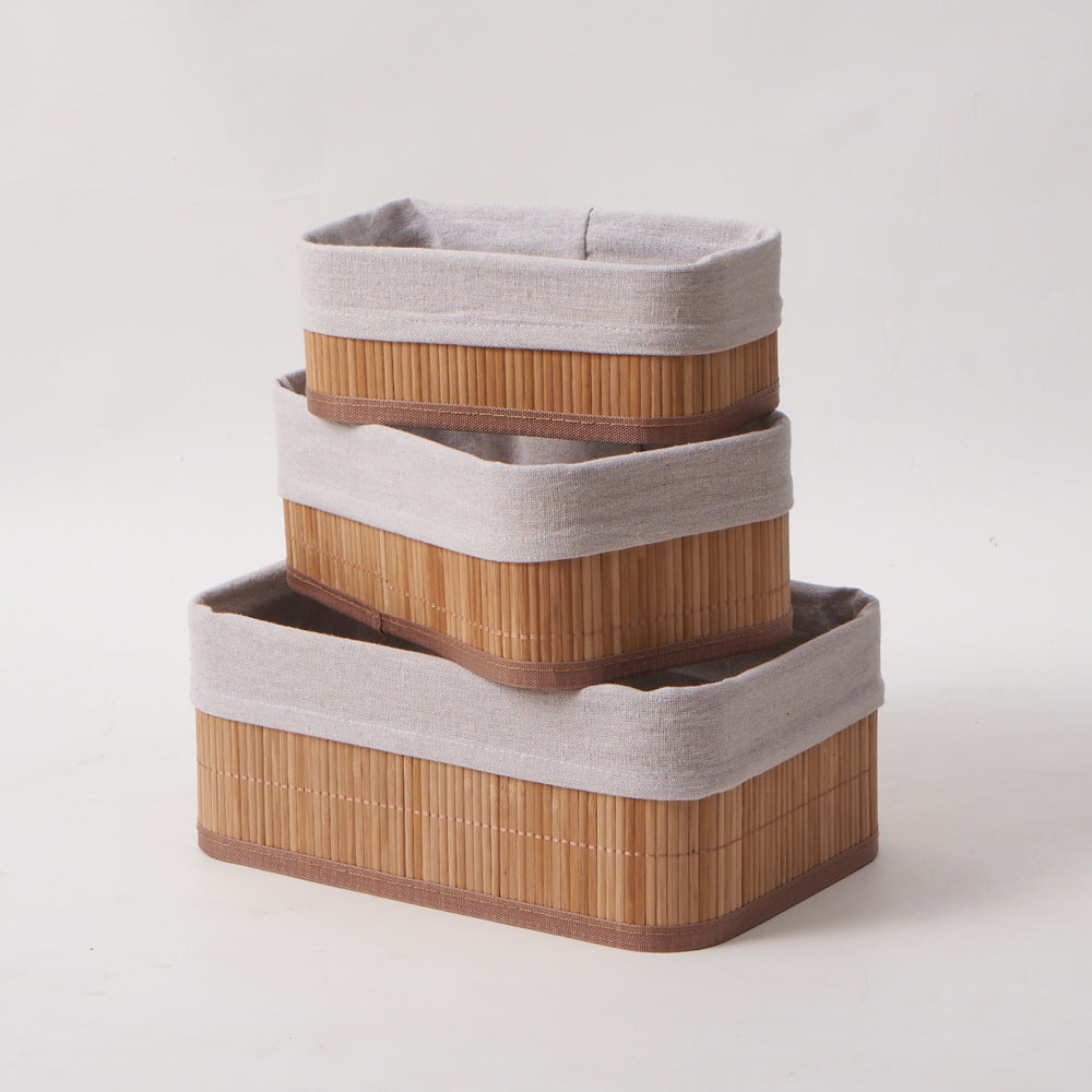 Storage baskets with decorative fabric insert Kalsten