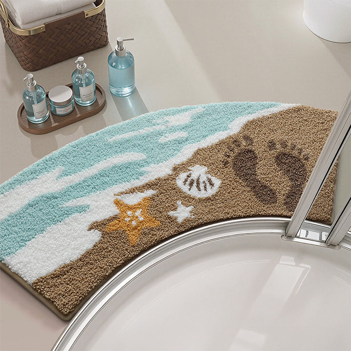 Floral Design Memory Foam Bath Mat Kalsten