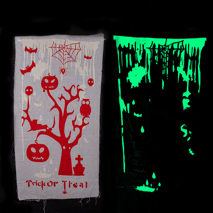 Decorative Halloween Glow-in-the-Dark Fabric Banner Kalsten