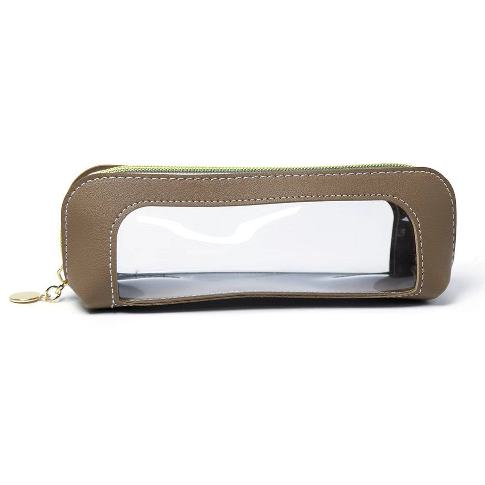 Transparent Pouch with Gold Accents