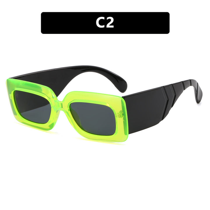 Women oversized sunglasses in fashionable snake leather look Kalsten
