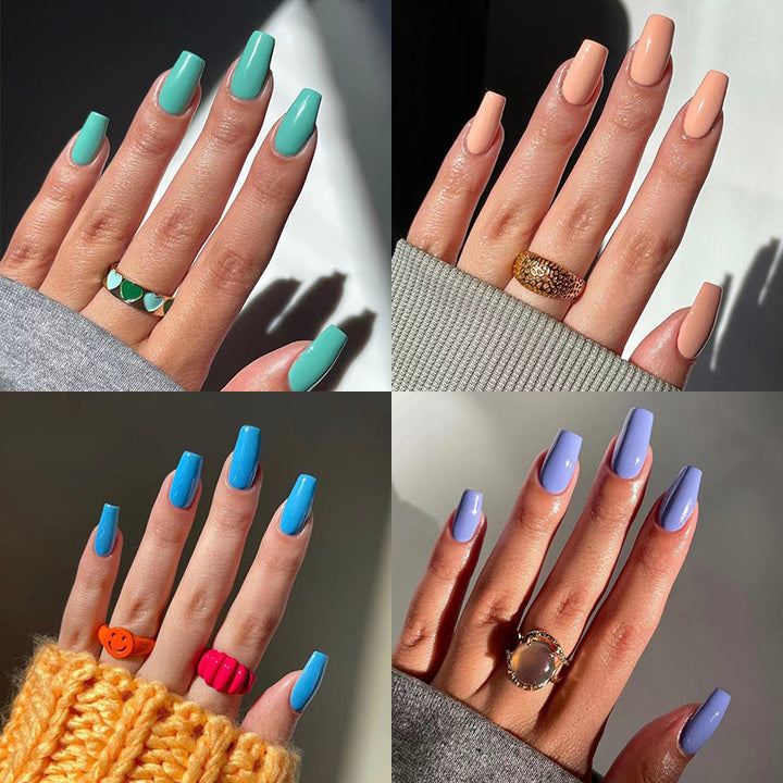 Stylish artificial nails in elegant gloss finish Kalsten