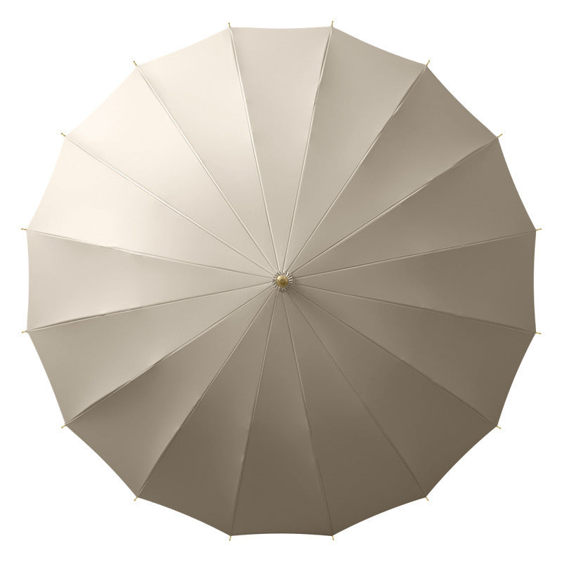 Ladies elegant and wind-resistant folding umbrella with ergonomic handle Kalsten