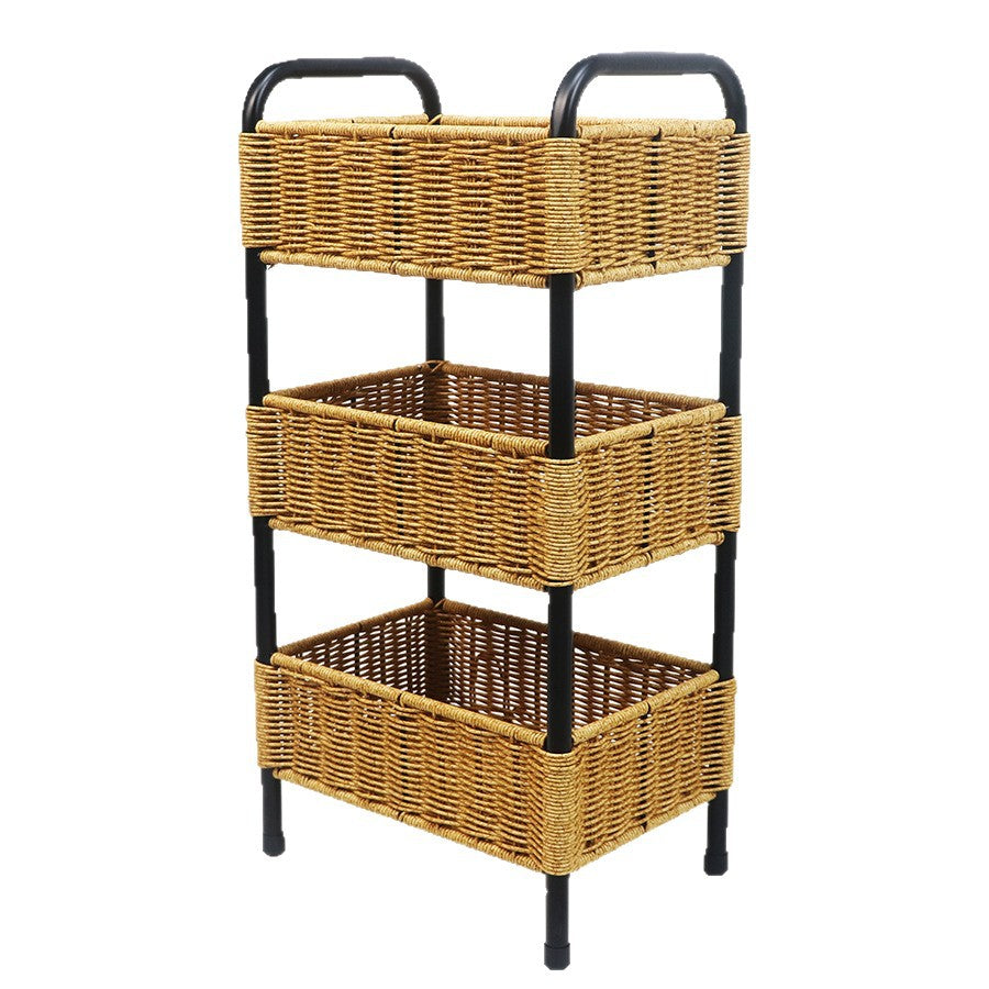 Multi-Tier Woven Bathroom Organizer Basket Kalsten
