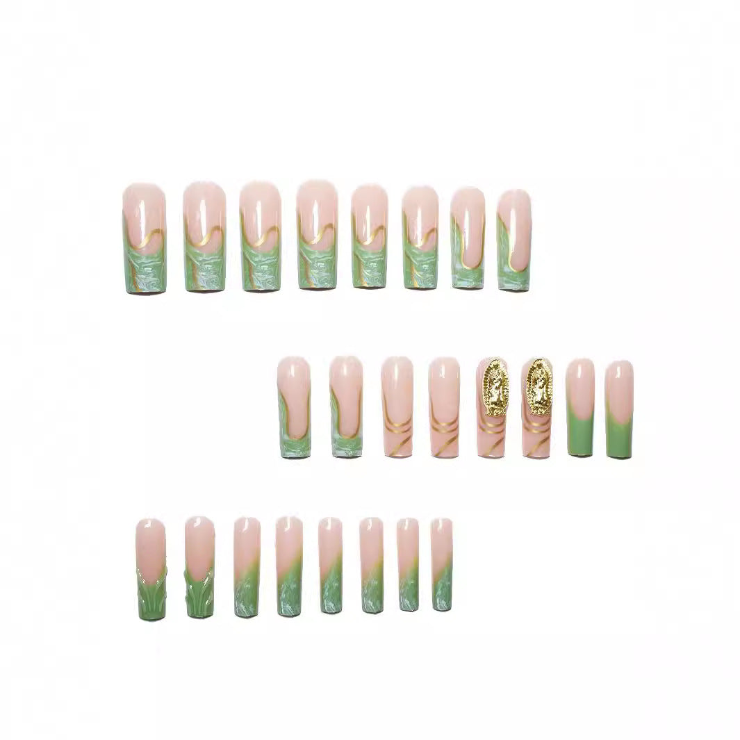Decorative Long Acrylic Nail Extensions Kalsten