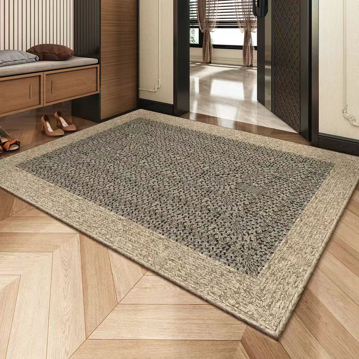 Braided Natural Fiber Entryway Mat for Home
