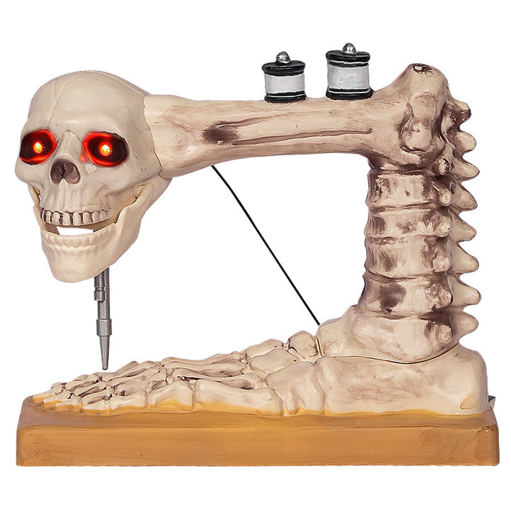 Skull-Themed Sewing Machine Sculpture Kalsten