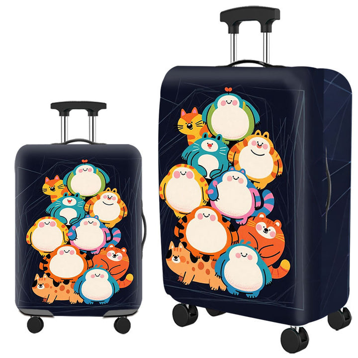 Tropical Leaf Print Hard Shell Luggage Kalsten