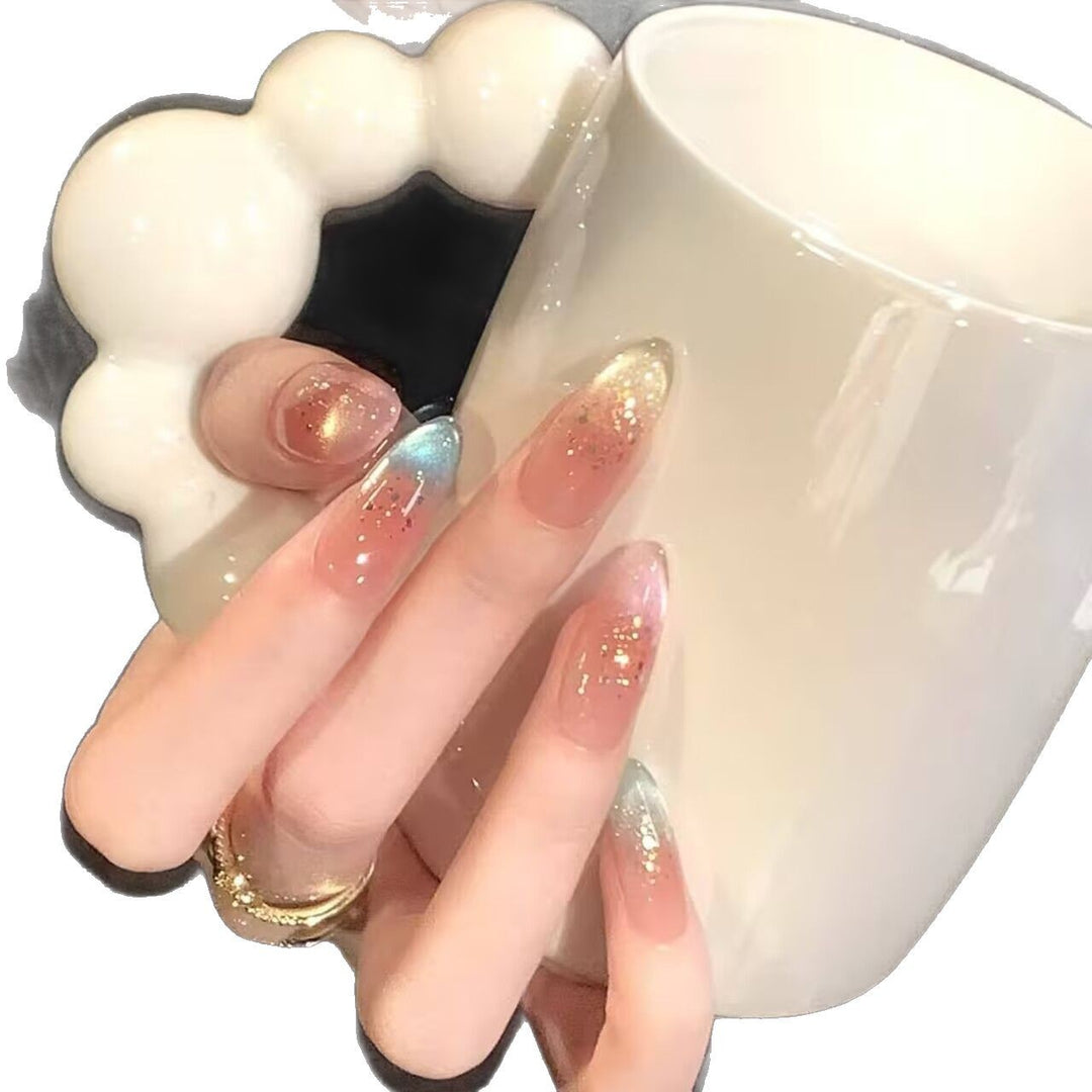 Glittery Ombre Nail Extensions Kalsten