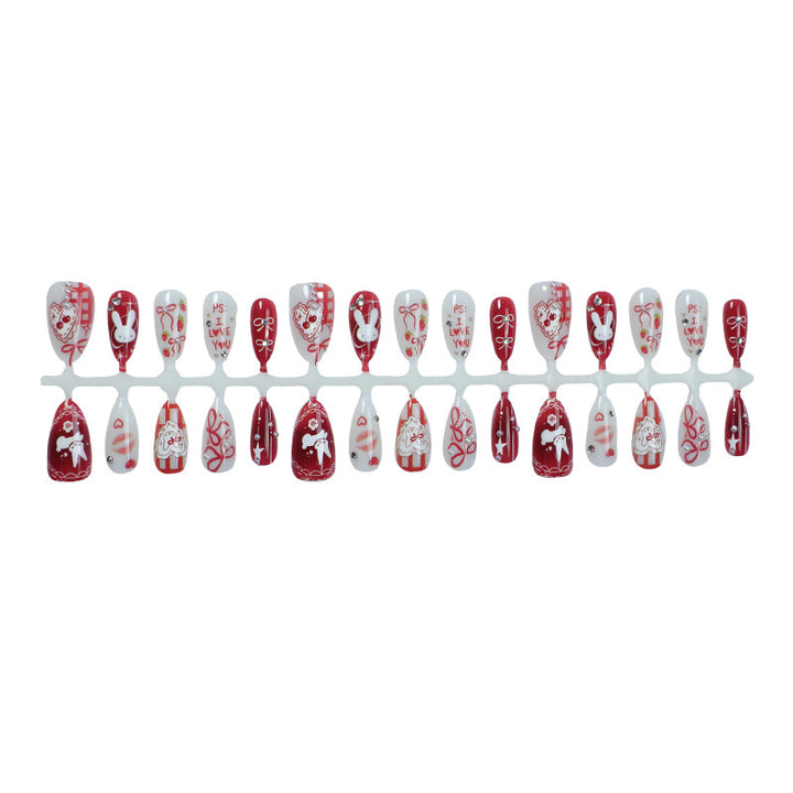 Romantic Themed Press-On Nail Art Set Kalsten