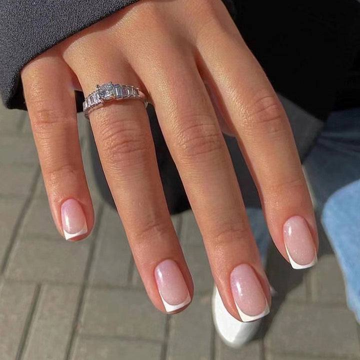 Artificial nails in modern French-style Kalsten