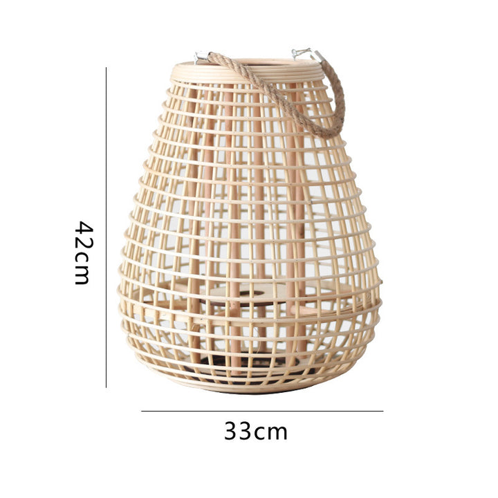 Decorative Rattan Lantern with Carry Handle Kalsten