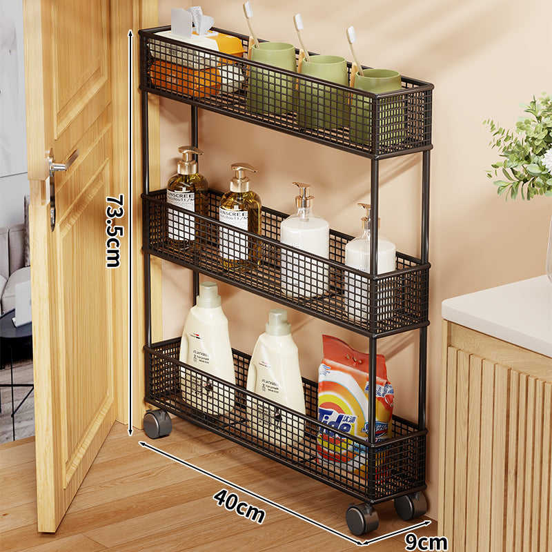 Slim Overdoor Three-Tier Wire Mesh Storage Organizer