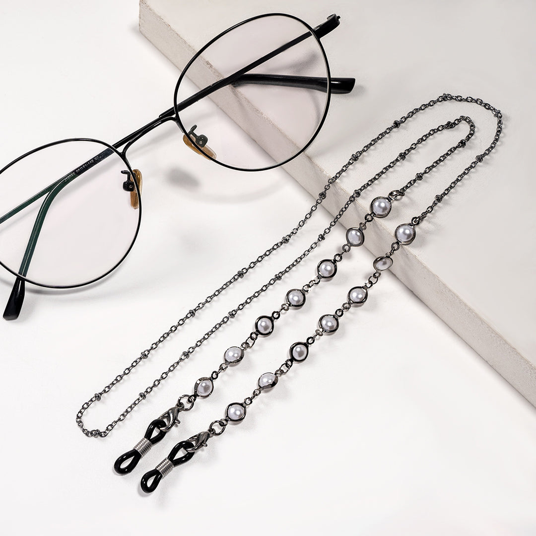 Elegant Pearl-Embellished Glasses Chain Kalsten