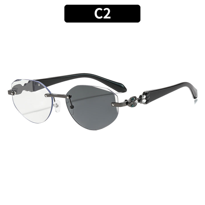 Avant-Garde Half-Moon Sunglasses