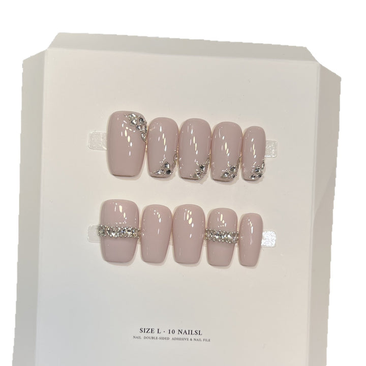 Luxury Rhinestone-Embellished Press-On Nail Set Kalsten