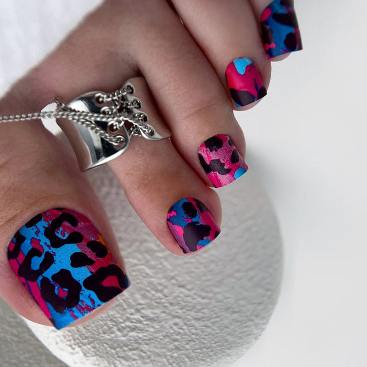 Artistic Leopard Print Nail Art Extensions Kalsten