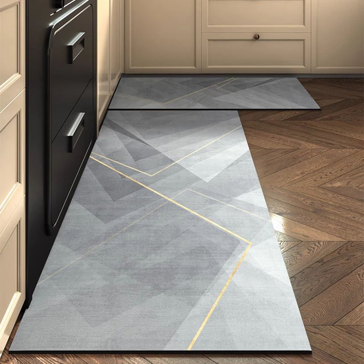 Contemporary Abstract Area Runner Mat