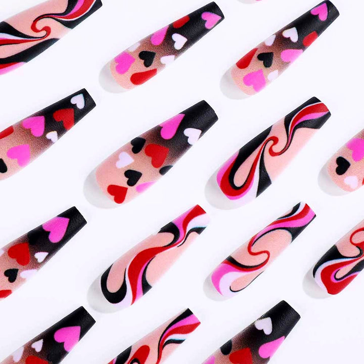 Creative Heart Pattern Art Nails Kalsten