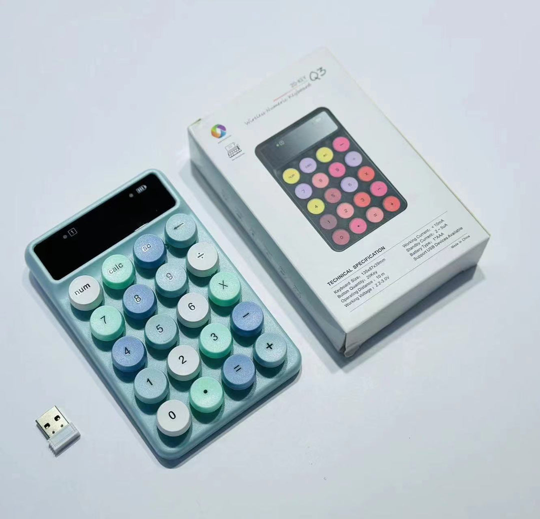 Wireless Retro Calculator Keyboard Kalsten