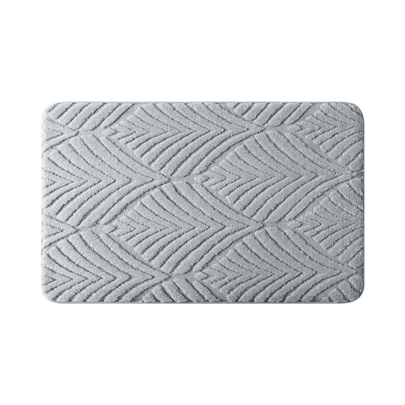 Plush Abstract Leaf Design Bath Mat Kalsten