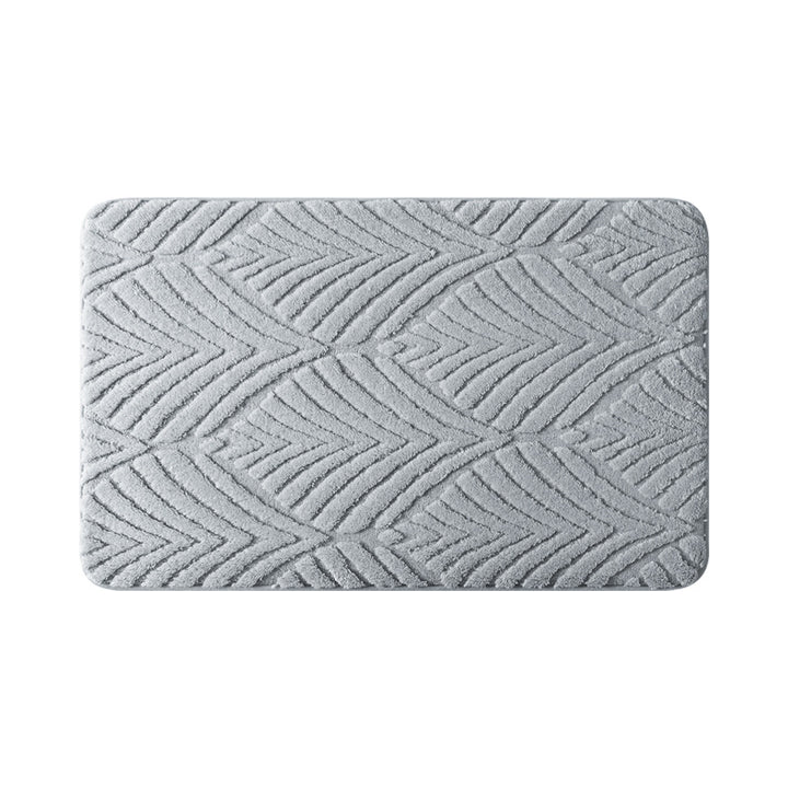 Plush Abstract Leaf Design Bath Mat Kalsten
