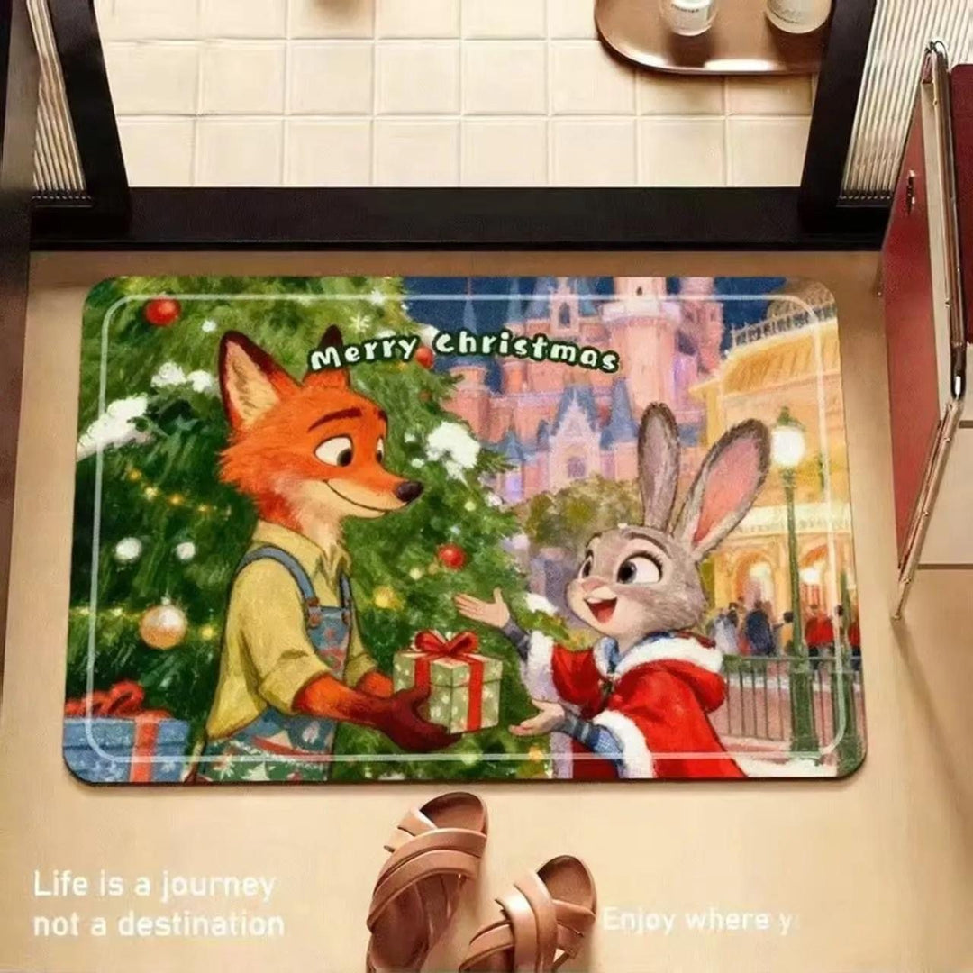 Cartoon Character Plush Mat for Interiors