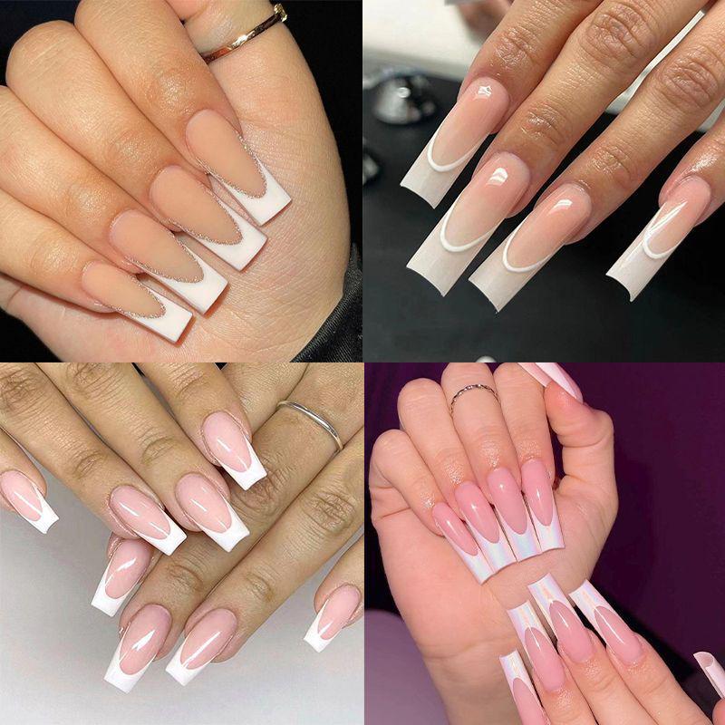 Elegant French Tip Nail Art Enhancements Kalsten
