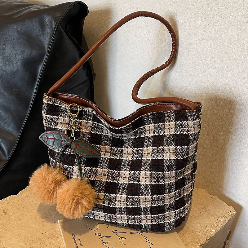 Classic Checkered Shoulder Bag
