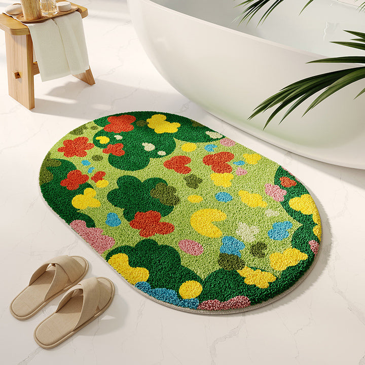 Soft Floral Bath Rug Kalsten