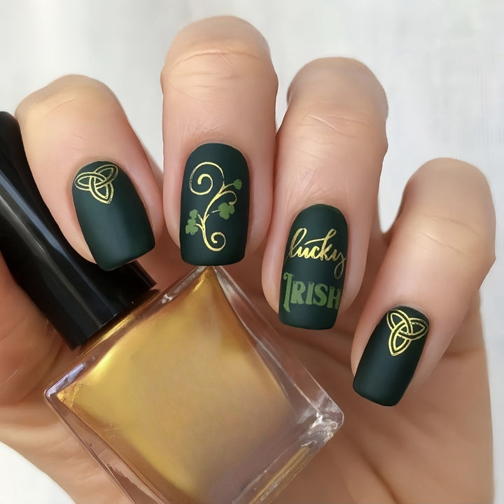 Stylish Irish Motif Kunstnägel Kalsten
