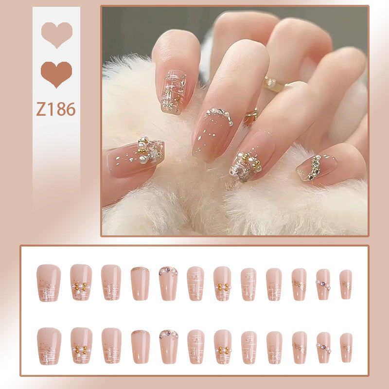 Decorative Bejeweled Press-On Nail Set