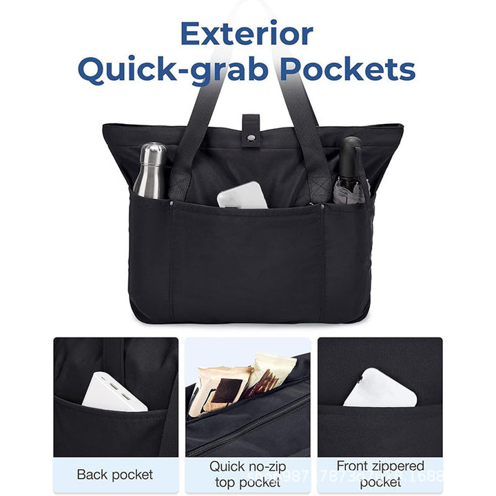Multifunctional shopping bag with multiple outside pockets Kalsten