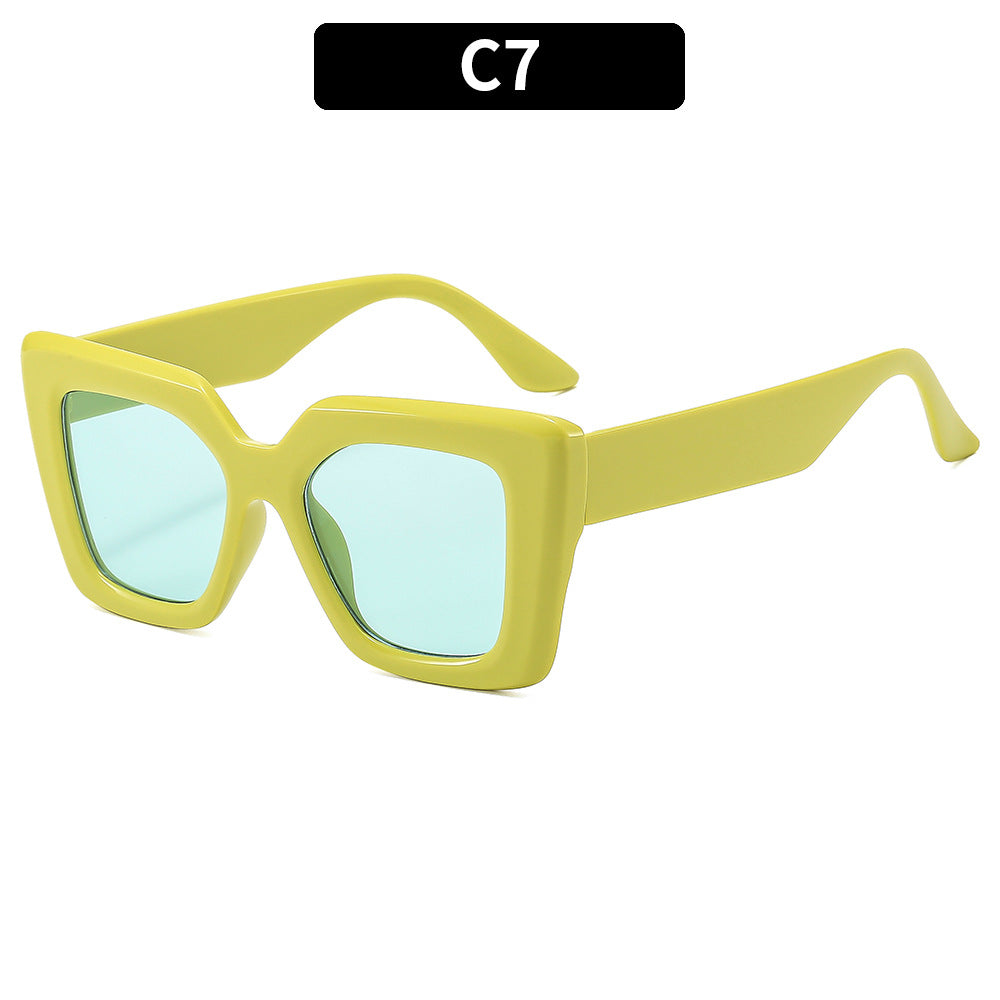 Geometric Square Frame Sunglasses