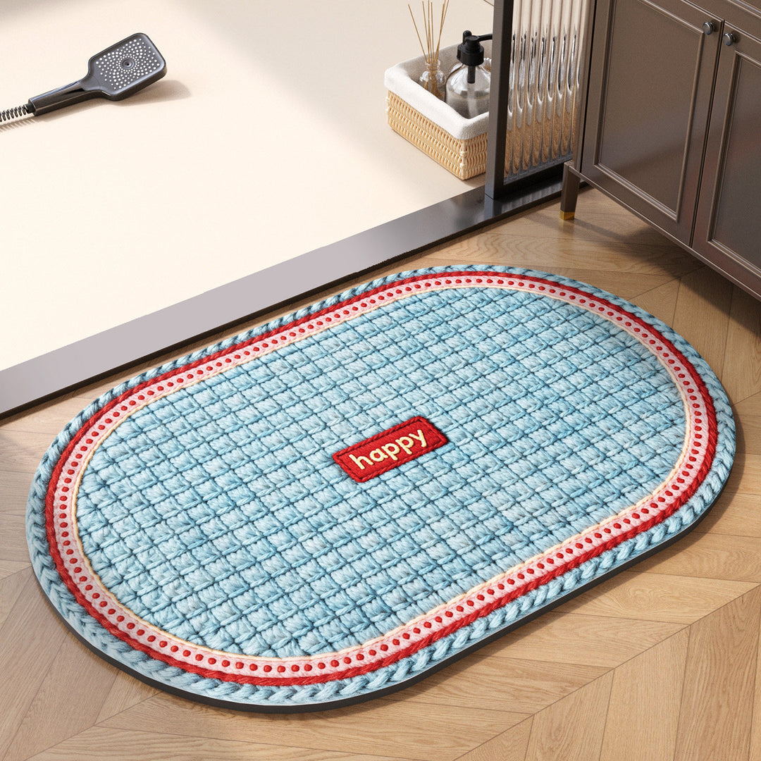 Decorative Heart-Themed Bath Mat