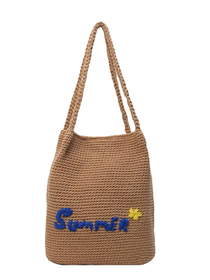 Macrame Drawstring Bag with Summer Motif Kalsten