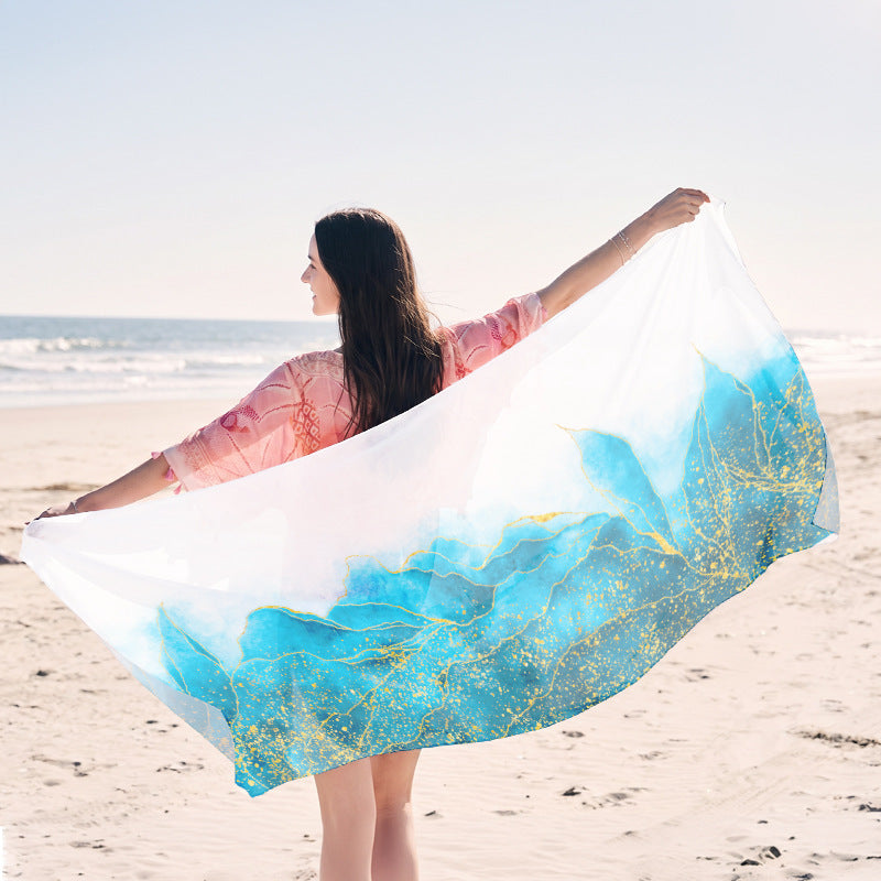 Beach towel with elegant jellyfish pattern Kalsten