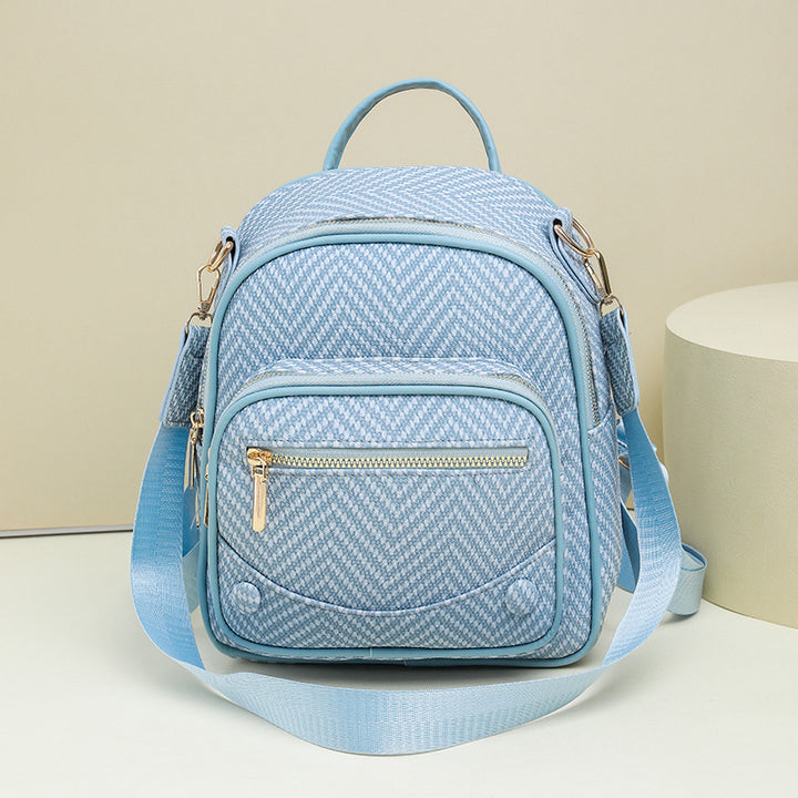 Multi-Functional Herringbone Pattern Backpack Kalsten