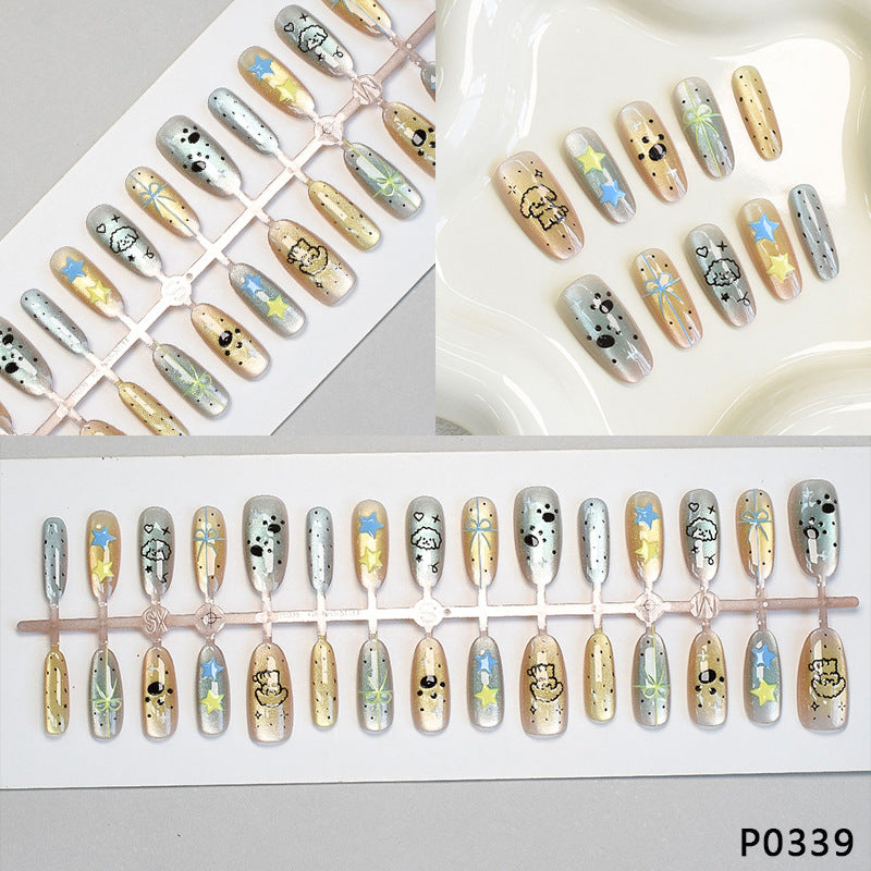 Playful Animal-Themed Press-On Nail Art Kalsten